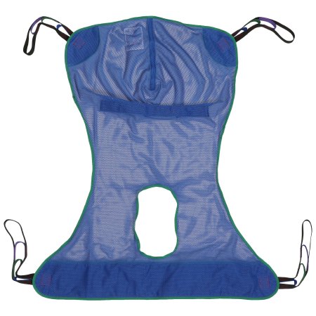 Full Body Commode Sling McKesson 4-or-6-Point Cradle Without Head Support Large 600 lbs. Weight Capacity