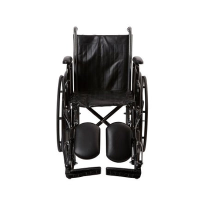 McKesson Dual Axle Desk Length Arm Black Upholstery Adult Wheelchair