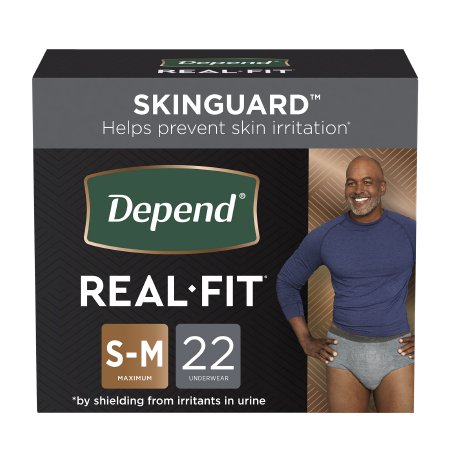 Male Adult Absorbent Underwear Depend® Real Fit® Waistband Style Disposable Heavy Absorbency
