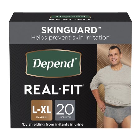 Male Adult Absorbent Underwear Depend® Real Fit® Waistband Style Disposable Heavy Absorbency