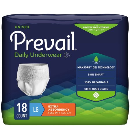Prevail® Moderate Absorbency Disposable Incontinence Unisex Underwear