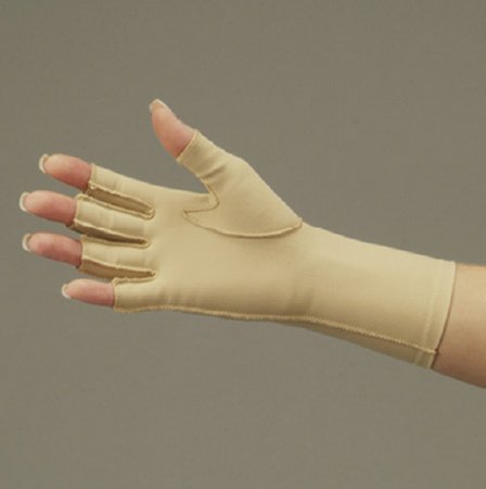 Left Hand Over-the-Wrist Length Compression Glove with Open Finger