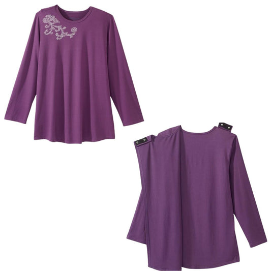 Adaptive Shirt Silverts® Without Pockets Long Sleeve Female
