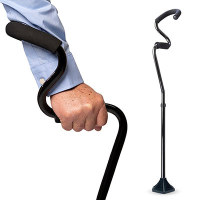 Black, StrongArm Comfort Cane