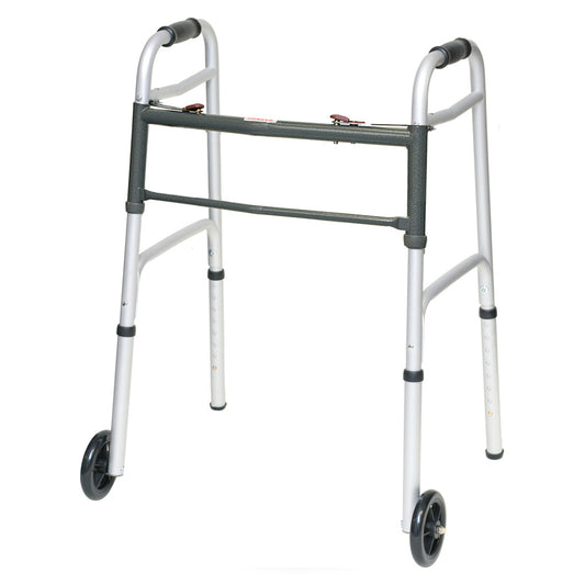 ProBasics Aluminum Two-Button Release Folding Junior Walker With 5" Wheels 