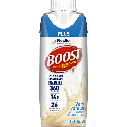 Very Vanilla Flavor Boost Plus® Oral Supplement Liquid 8 oz. Carton