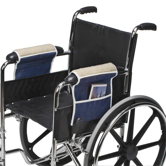 Cozy Fleece Wheelchair Armrest with Pouch
