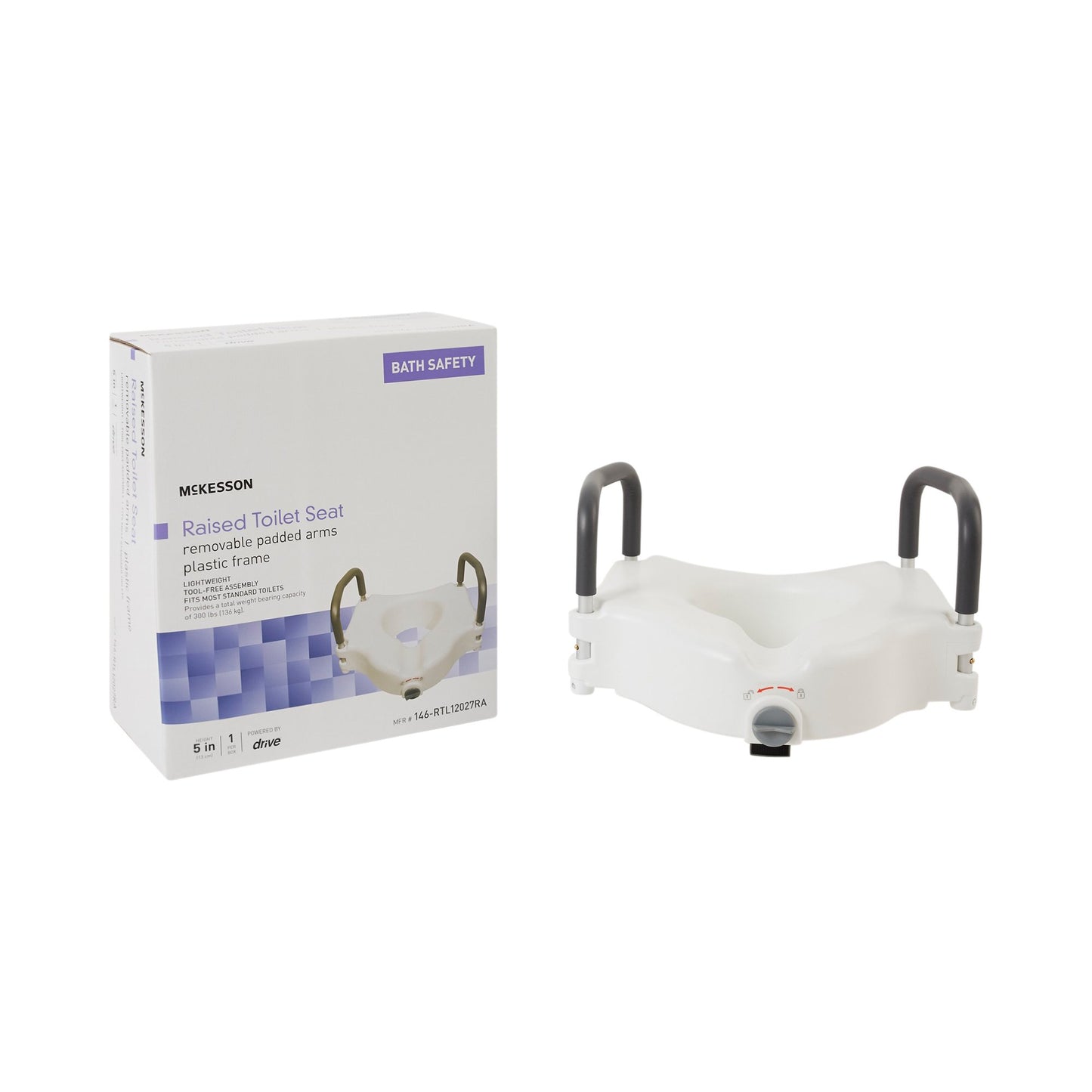 mckesson 1065229 raised toilet seat