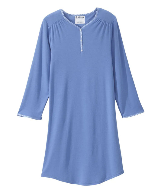 Patient Exam Gown Silverts® Medium Blue Reusable