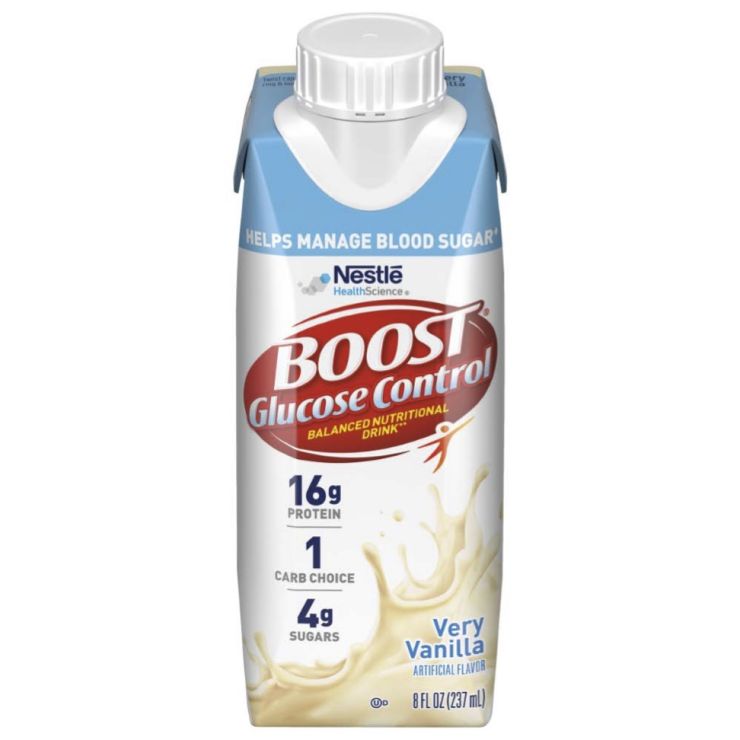 Boost Glucose Control® Very Vanilla Flavor Liquid 8 oz. Carton Oral Supplement